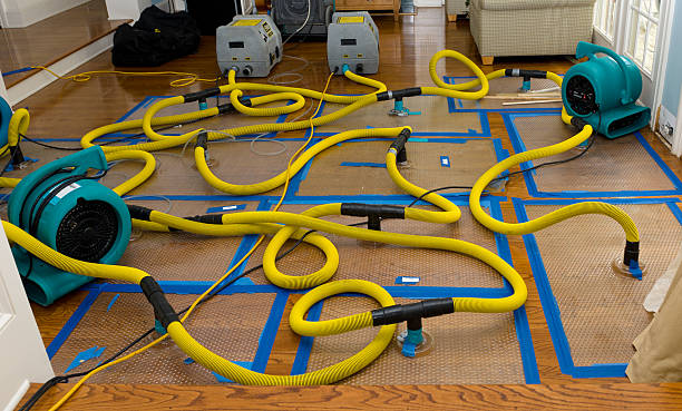 Professional Water Extraction technician working in Rubicon, WI